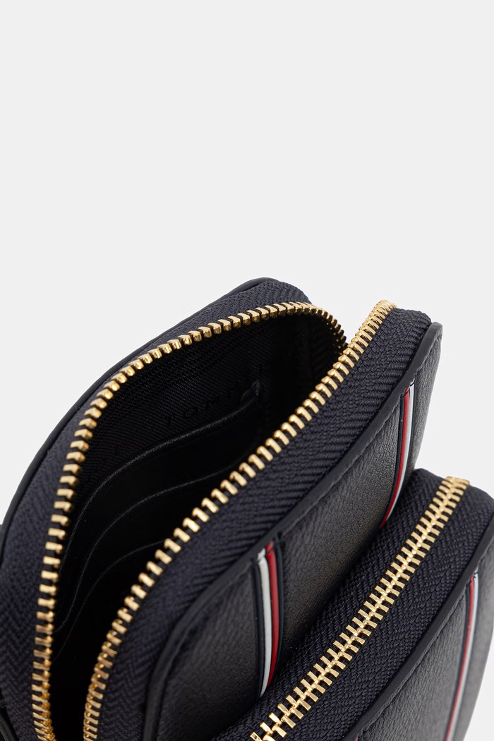 Tommy Hilfiger pokrowiec na telefon damski z imitacji skóry AW0AW18659 granatowy
