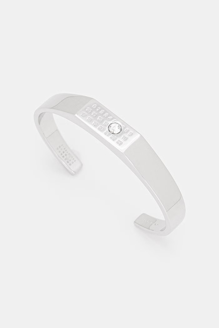 MM6 Maison Margiela βραχιόλι μεταλλικό γυναικείο ασημί SM6UY0104.P8859.951