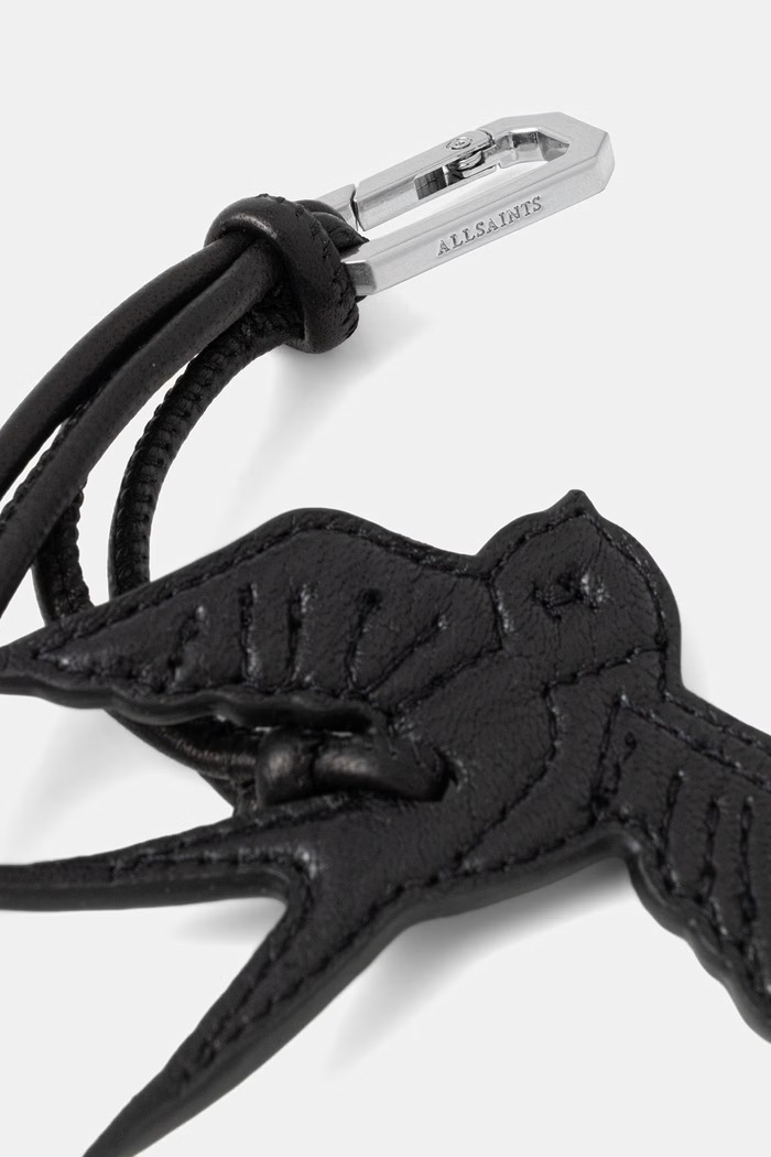 AllSaints brelok skórzany SWALLOW W127XE czarny SS26