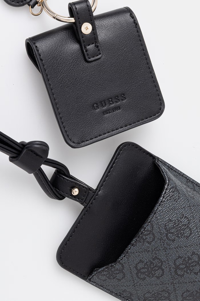 Akcesoria Guess zestaw pokrowców na etui i na słuchawki damskie z imitacji skóry PW7563.P6226 szary