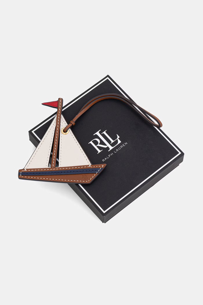 Doplnky Lauren Ralph Lauren dámsky kožený prívesok 432P09310 hnedá
