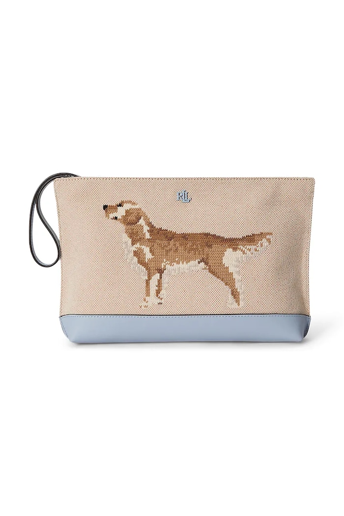 Lauren Ralph Lauren kosmetyczka damska bawełniana beżowy 432P13271