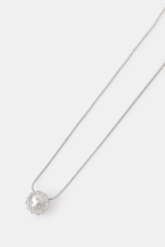 Rick Owens DRKSHDW Mini Orb Women's metal pendant necklace RJ0000134.MMTRS1 silver SS26