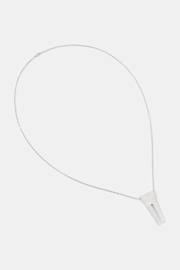 Rick Owens DRKSHDW Open Trunk naszyjnik męski srebrny RJ0000024.MMT
