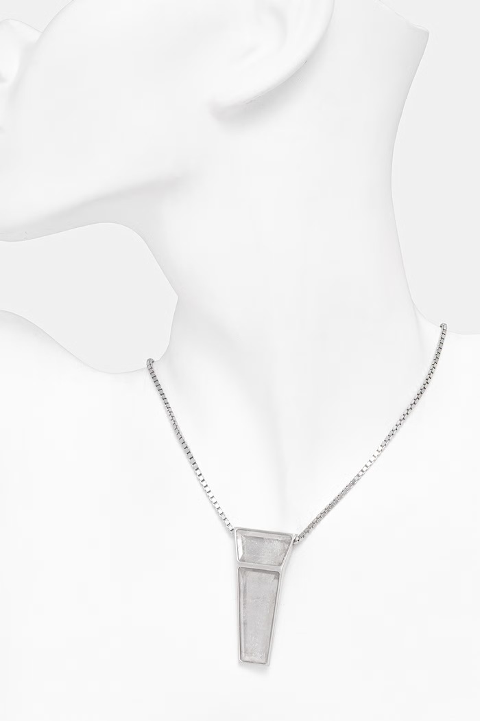 Dodaci Ogrlica Rick Owens DRKSHDW Crystal Trunk RJ0000027.MMTES2 srebrna