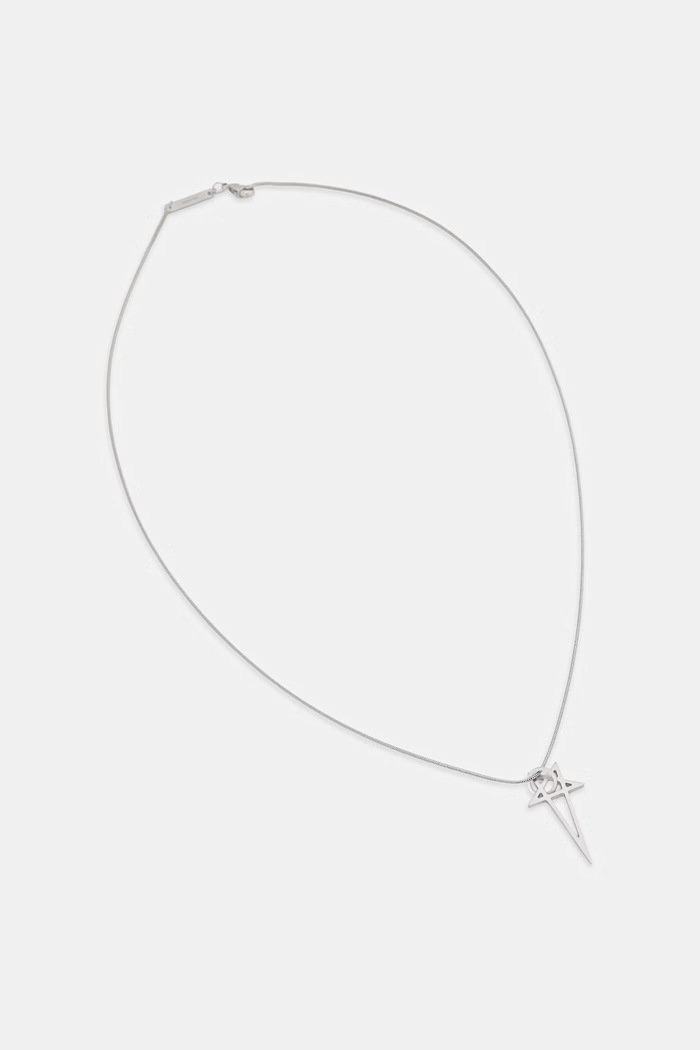 Rick Owens DRKSHDW necklace Pentagram silver RJ0000066.MMT