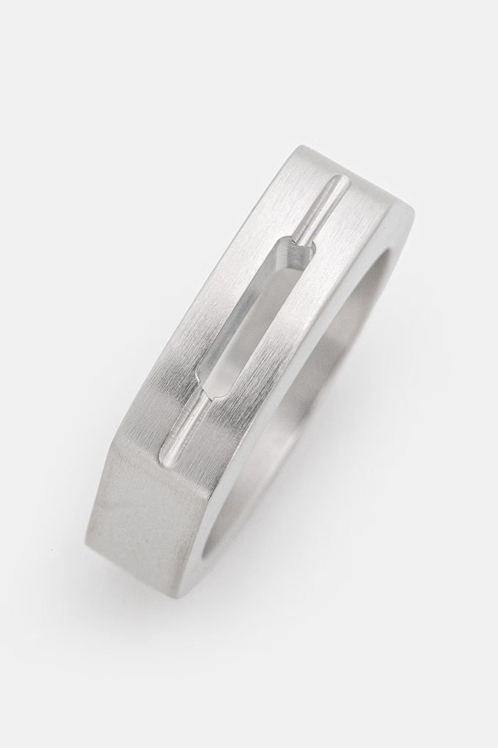 Rick Owens DRKSHDW Grill Hollywood anello da donna RJ0000126.MMT argento SS26