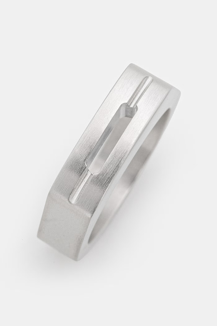 Rick Owens DRKSHDW Grill Hollywood anello da donna RJ0000126.MMT argento SS26
