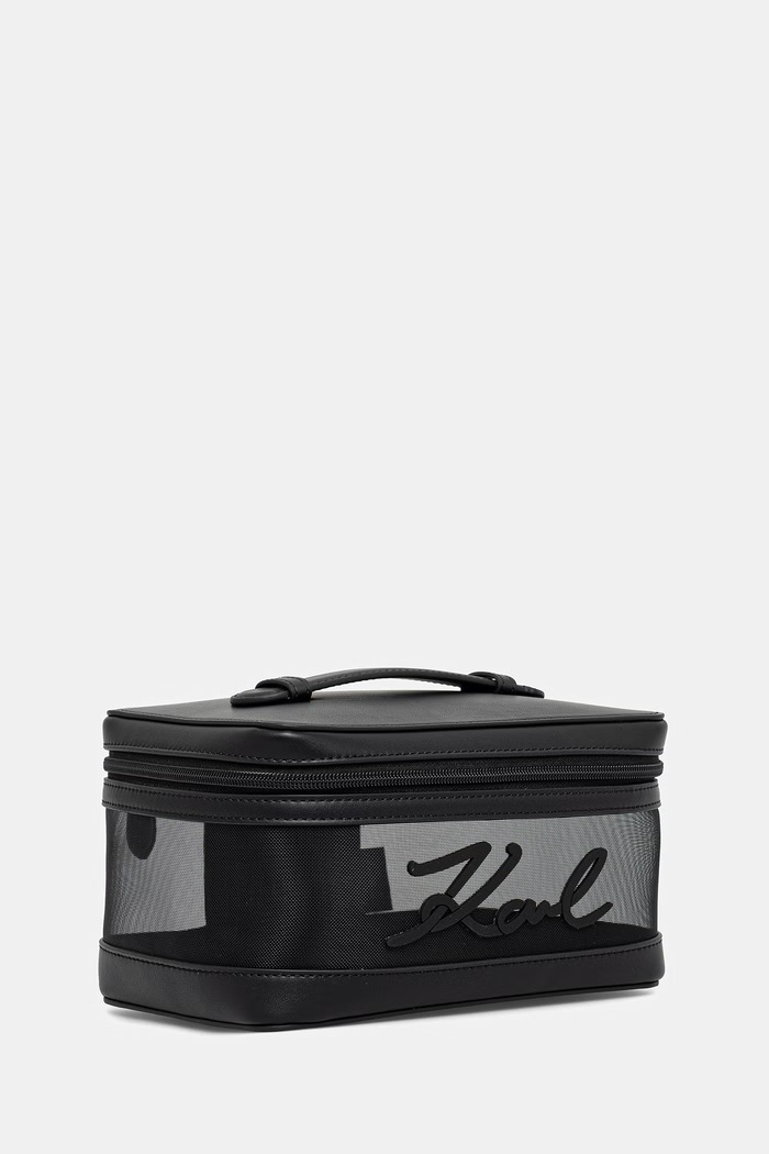Karl Lagerfeld kozmetická taška dámska K/SIGNATURE B2W46077 čierna SS26
