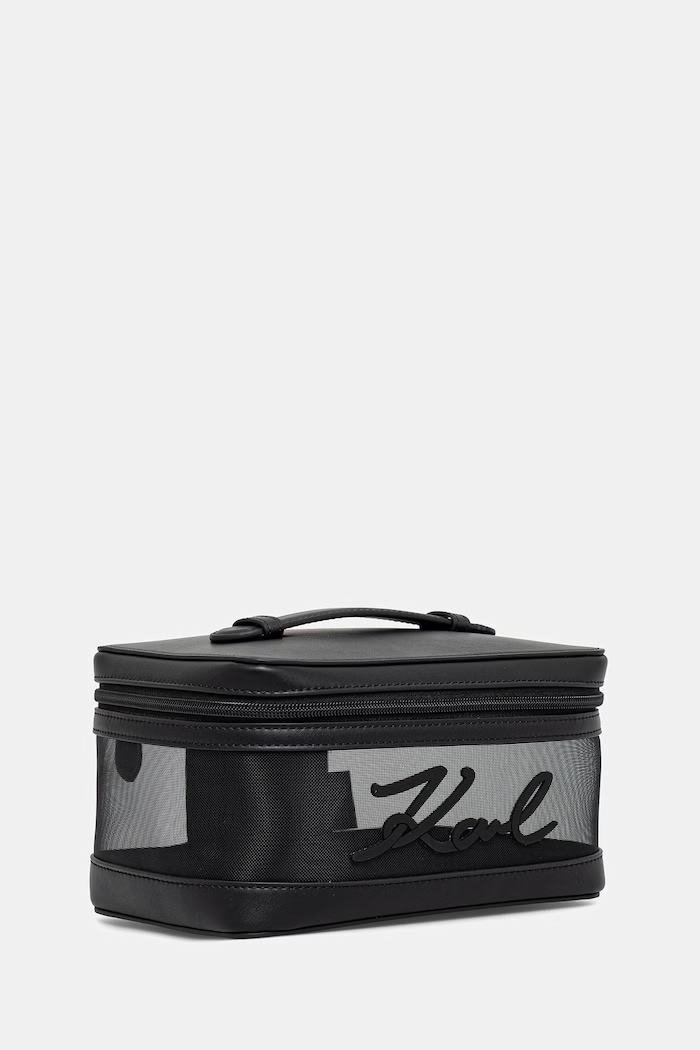 Karl Lagerfeld kozmetická taška dámska K/SIGNATURE B2W46077 čierna SS26