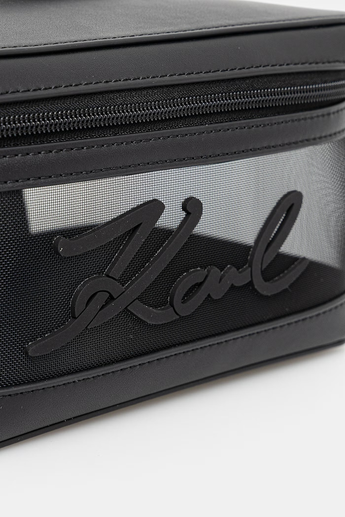 Doplnky Karl Lagerfeld kozmetická taška dámska K/SIGNATURE B2W46077 čierna