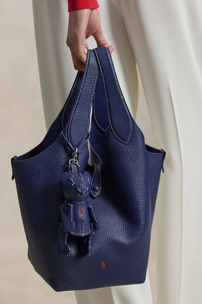 Polo Ralph Lauren pandantiv pentru femei, din piele bleumarin 427P13276