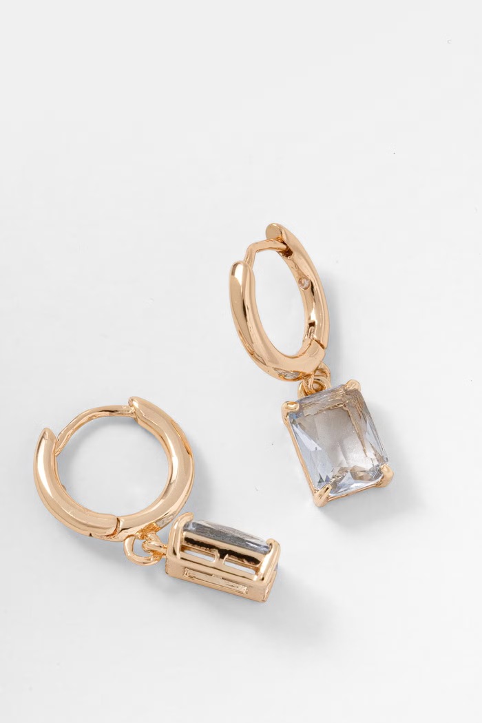 Lauren Ralph Lauren kolczyki damskie metalowe z cyrkonią 14G01417 złoty SS26