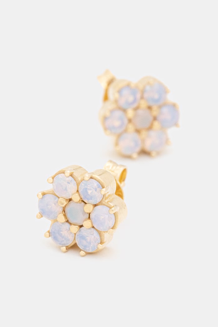HATTON LABS DAISY EARRING náušnice strieborné HL.S5.650.19.O/S zlatá SS26