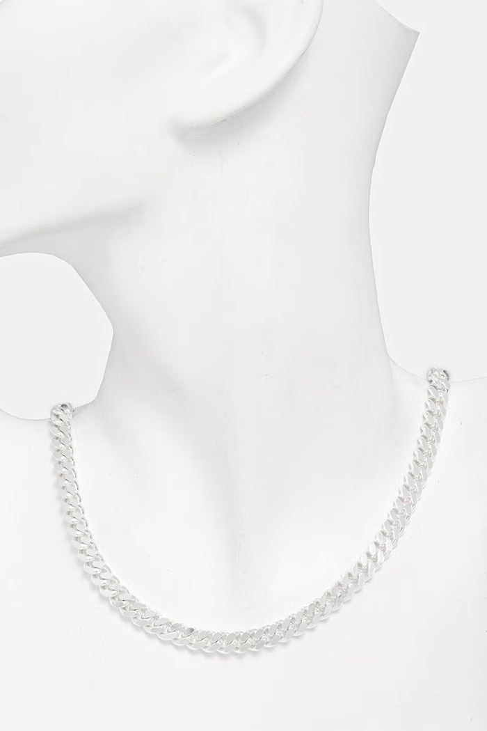 Dodaci HATTON LABS CLASSIC CUBAN CHAIN L ogrlica srebrna za žene HL.W4.385.SL.S18 srebrna
