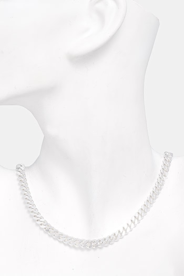 Dodaci HATTON LABS CLASSIC CUBAN CHAIN L ogrlica srebrna za žene HL.W4.385.SL.S20 srebrna