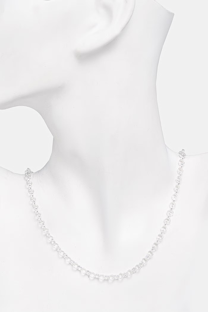 Dodaci HATTON LABS DIAMOND CUT BELCHER CHAIN M ogrlica srebrna za žene HL.W4.396.SL.S18 srebrna