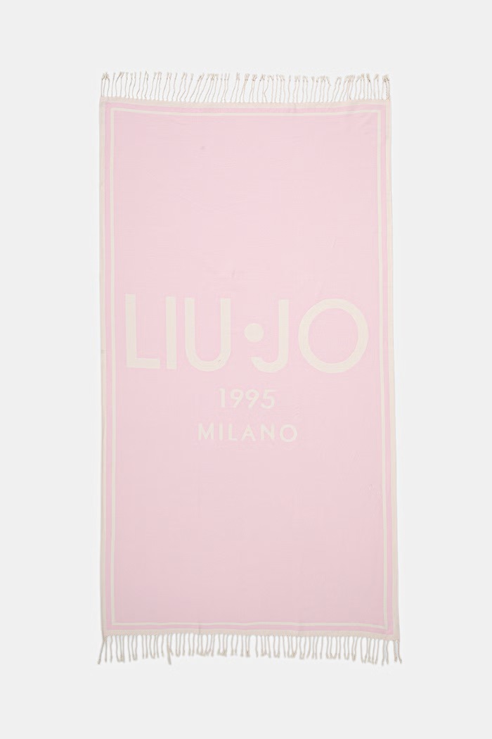 Liu Jo ręcznik plażowy bawełniany różowy VA6204.T9432