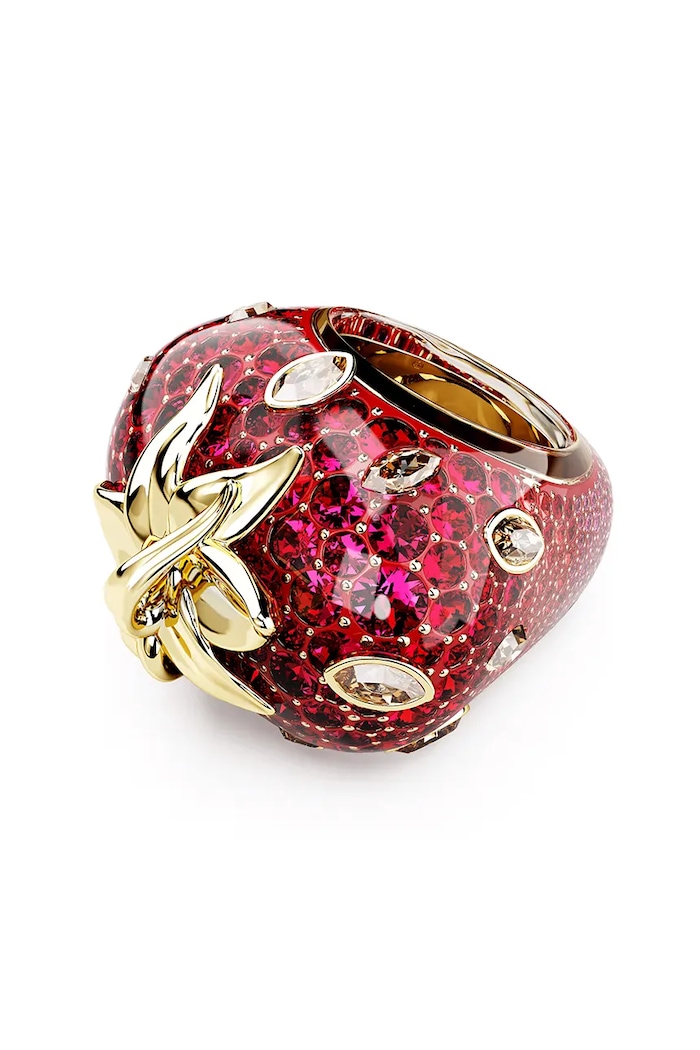 Swarovski pierścionek damski z żywicy syntetycznej kryształ Swarovski IDYLLIA czerwony 5745796