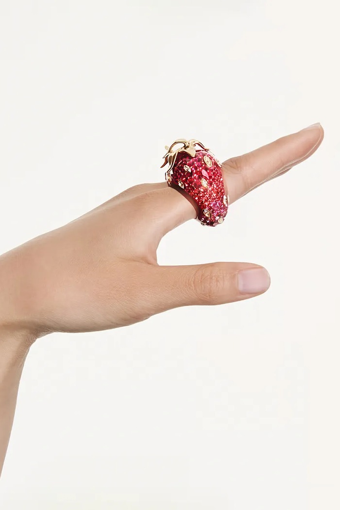 Swarovski δαχτυλίδι γυναικείο συνθετικό ρητίνης κρύσταλλο Swarovski IDYLLIA 5745796 κόκκινο