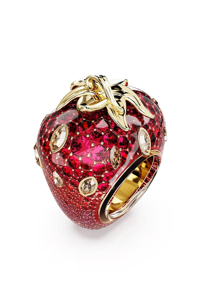 Swarovski pierścionek damski z żywicy syntetycznej kryształ Swarovski IDYLLIA czerwony 5745796