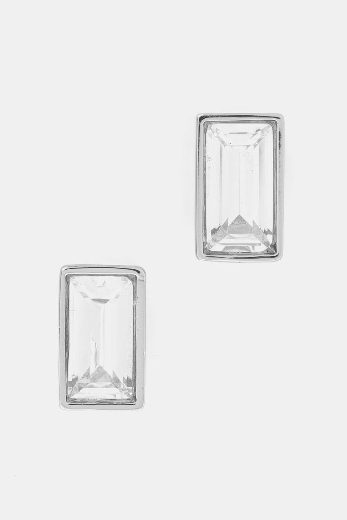 Lauren Ralph Lauren kolczyki damskie metalowe z cyrkonią ELYSE srebrny 14G01438