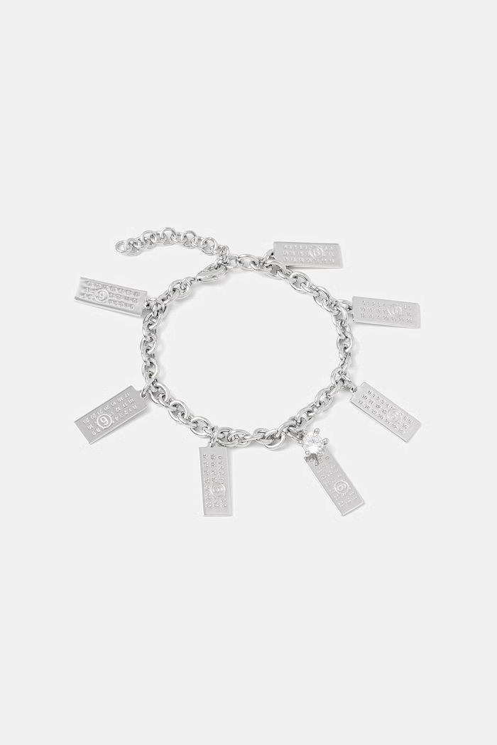 MM6 Maison Margiela bransoletka mosiężna damska srebrny SM7UY0112.P9162