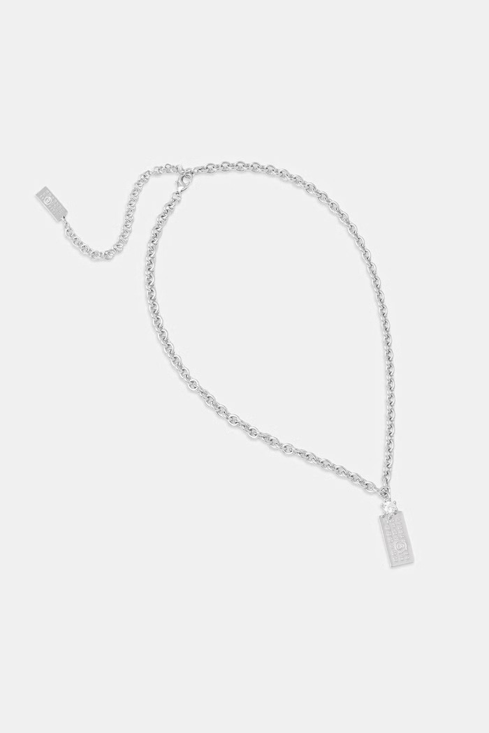MM6 Maison Margiela náhrdelník s príveskom z mosadze dámsky strieborná SM7UU0124.P9162