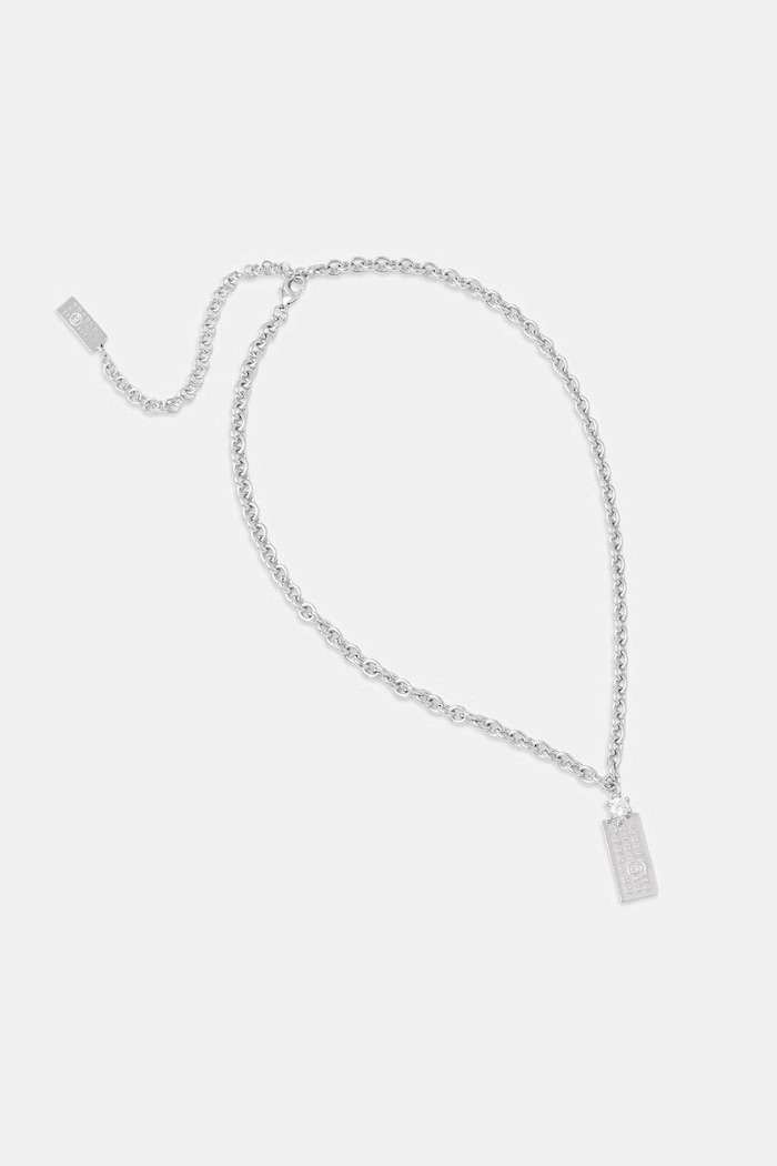 MM6 Maison Margiela náhrdelník s príveskom z mosadze dámsky strieborná SM7UU0124.P9162