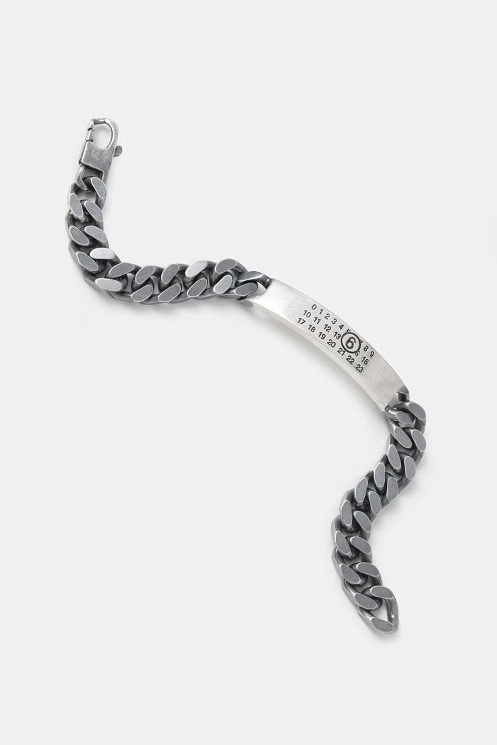 MM6 Maison Margiela bransoletka mosiężna damska SM6UY0049.SV0235.954 srebrny SS26