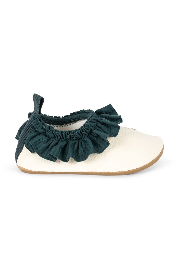 Konges Sløjd pantofi de apă pentru copii SAILOR FRILL SWIM SHOES KS105064.PPY2 bej SS26