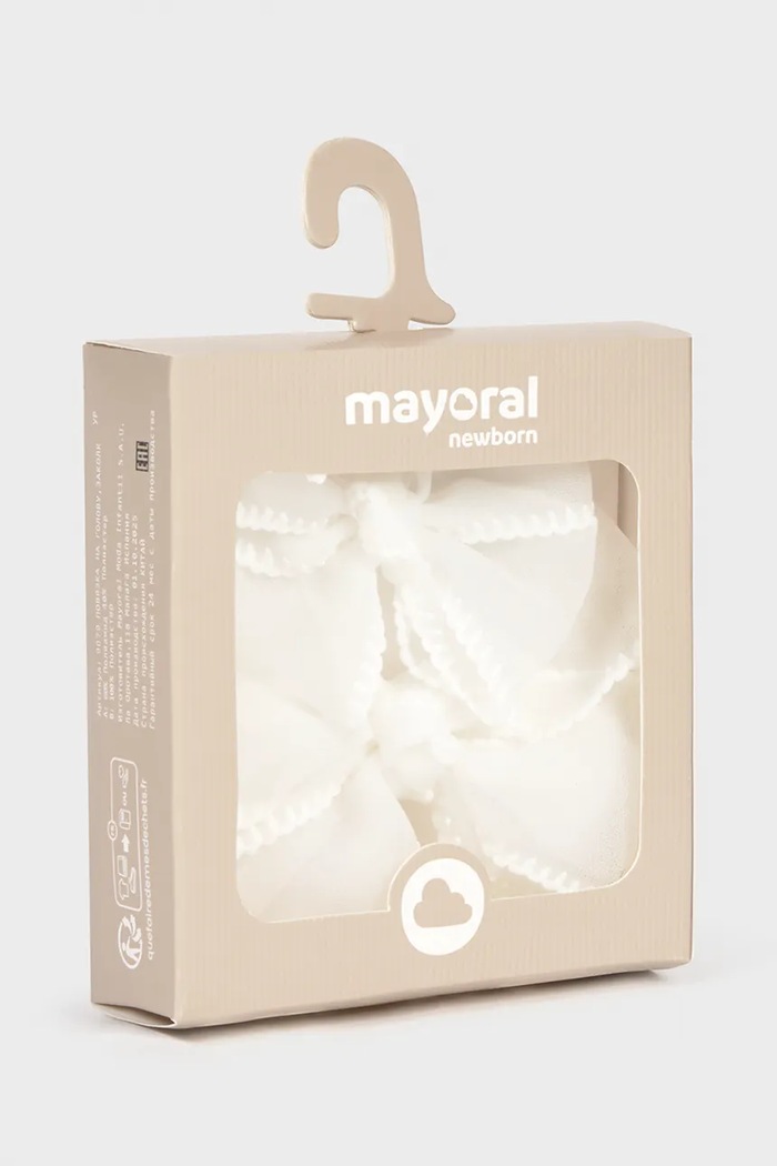 Dziewczynka Mayoral Newborn opaska i spinka do włosów dziecięca 9079.2P.Newborn.PPY2 beżowy