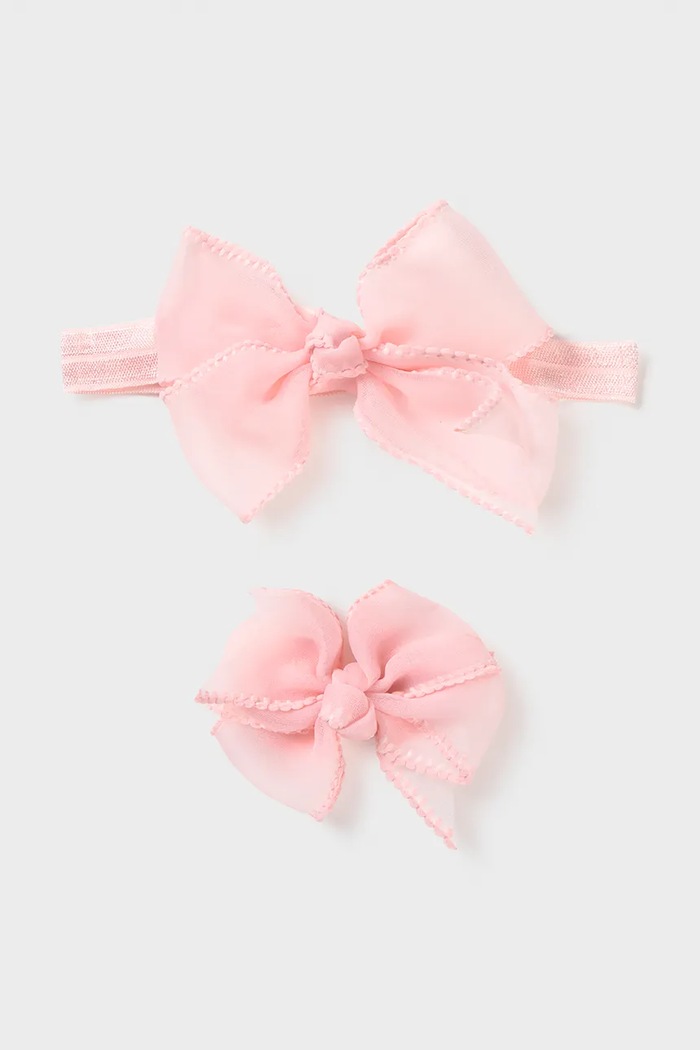 Детская повязка и заколка для волос Mayoral Newborn розовый 9079.2P.Newborn.PPY2