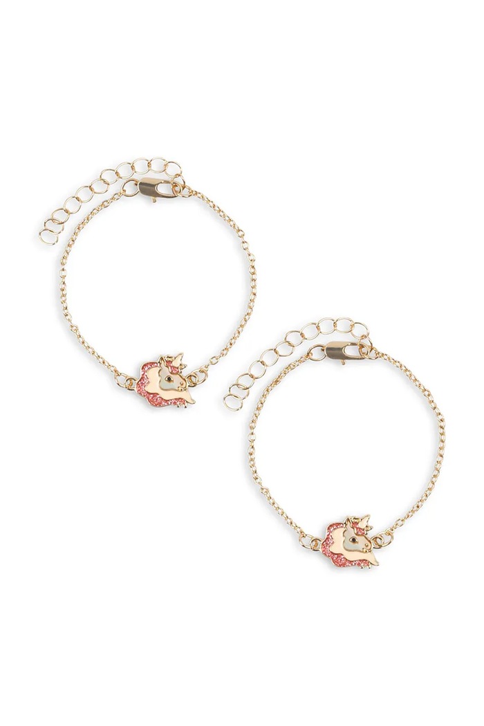 Дитячий браслет Konges Sløjd UNICORN BESTIE BRACELETS 2-pack золотий KS102886.PPY2