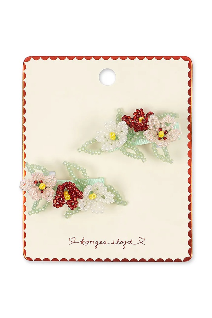 Detské sponky Konges Sløjd 2 PACK FLOWER FIELD HAIR CLIPS 2-pak viacfarebná KS104586.PPY2