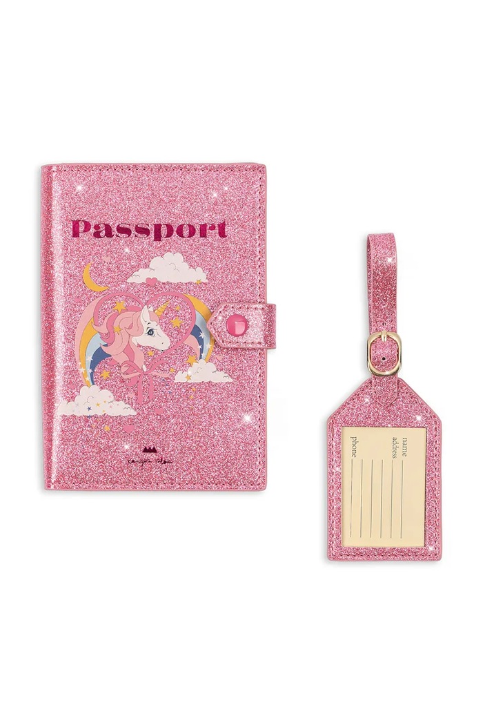 Puzdro na pas Konges Sløjd VOYAGE TRAVEL SET ružová KS105129.PPY2