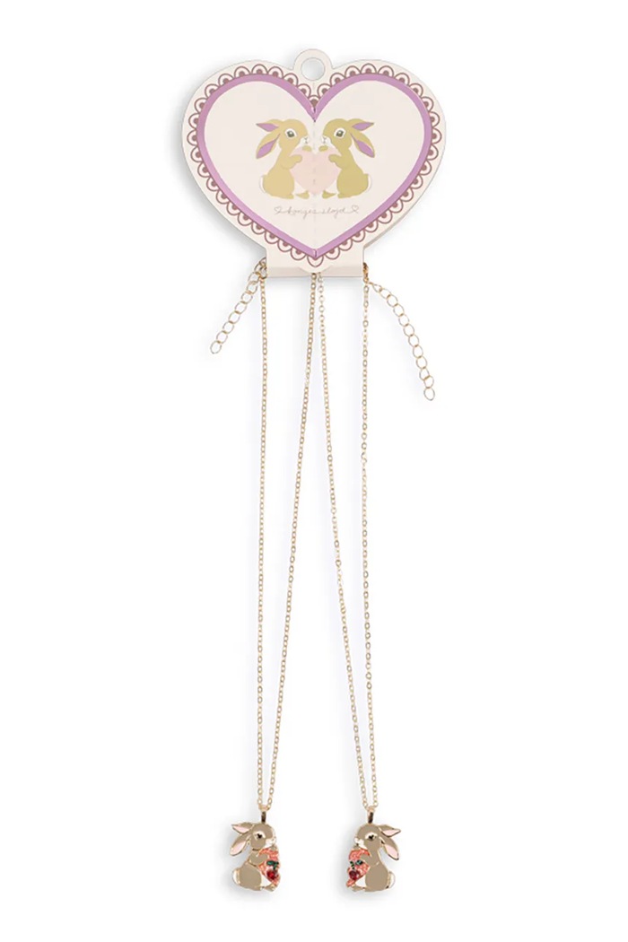Konges Sløjd naszyjnik dziecięcy BUNNY BESTIE NECKLACE 2-pack złoty KS104716.PPY2