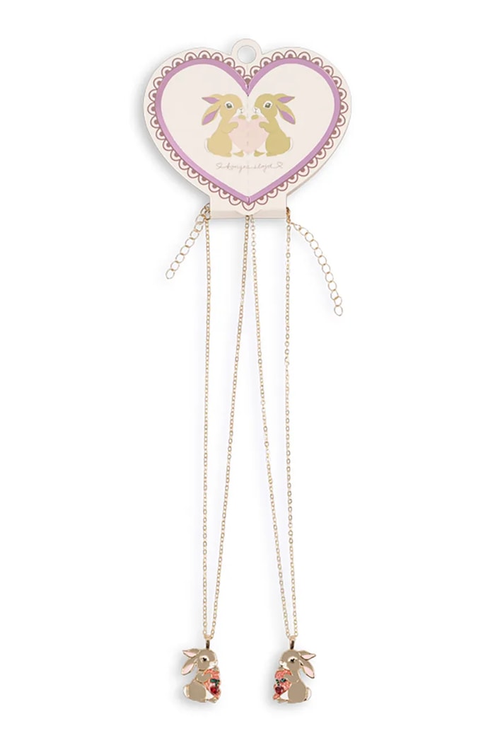 Konges Sløjd naszyjnik dziecięcy BUNNY BESTIE NECKLACE 2-pack złoty KS104716.PPY2