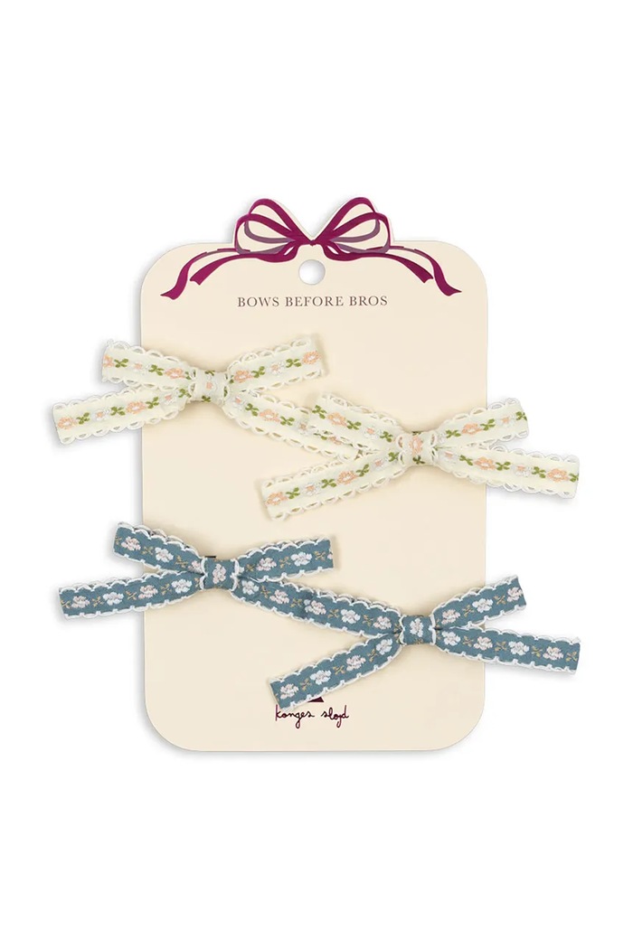 Konges Sløjd detské sponky do vlasov LEONORA BOW HAIR CLIP 4-pak béžová KS103659.PPY2