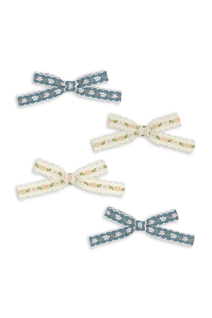 Konges Sløjd detské sponky do vlasov LEONORA BOW HAIR CLIP 4-pak KS103659.PPY2 béžová SS26