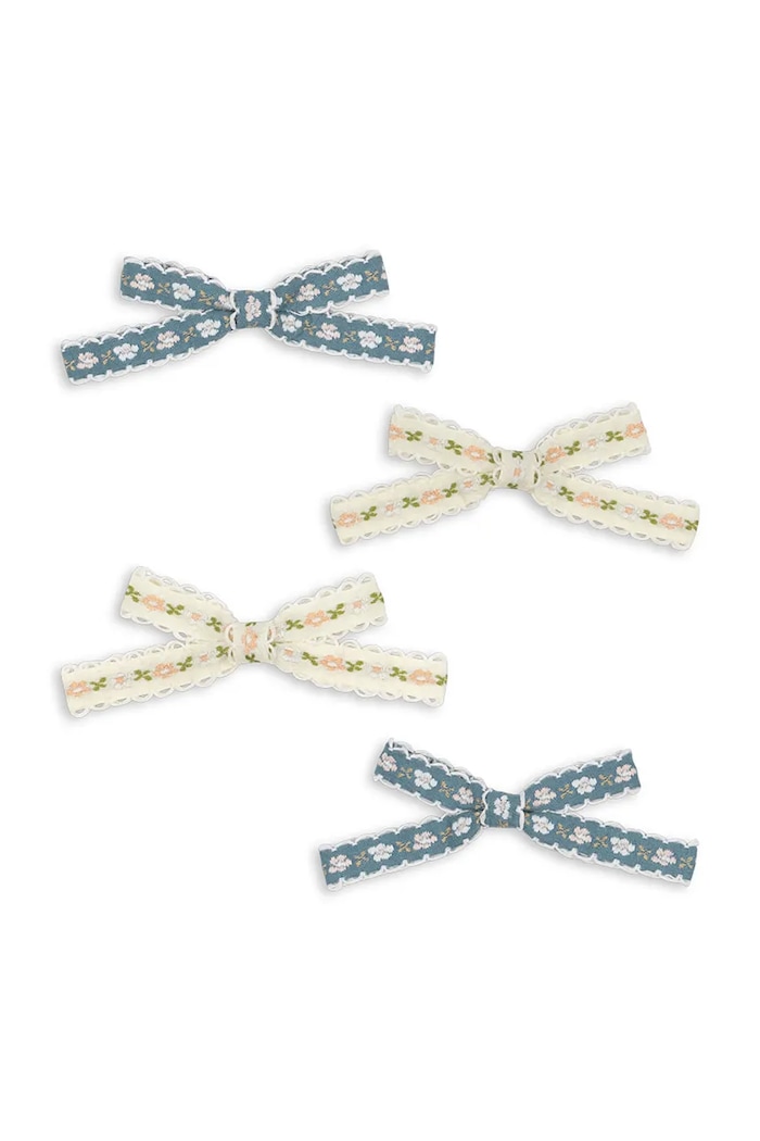 Konges Sløjd detské sponky do vlasov LEONORA BOW HAIR CLIP 4-pak KS103659.PPY2 béžová SS26