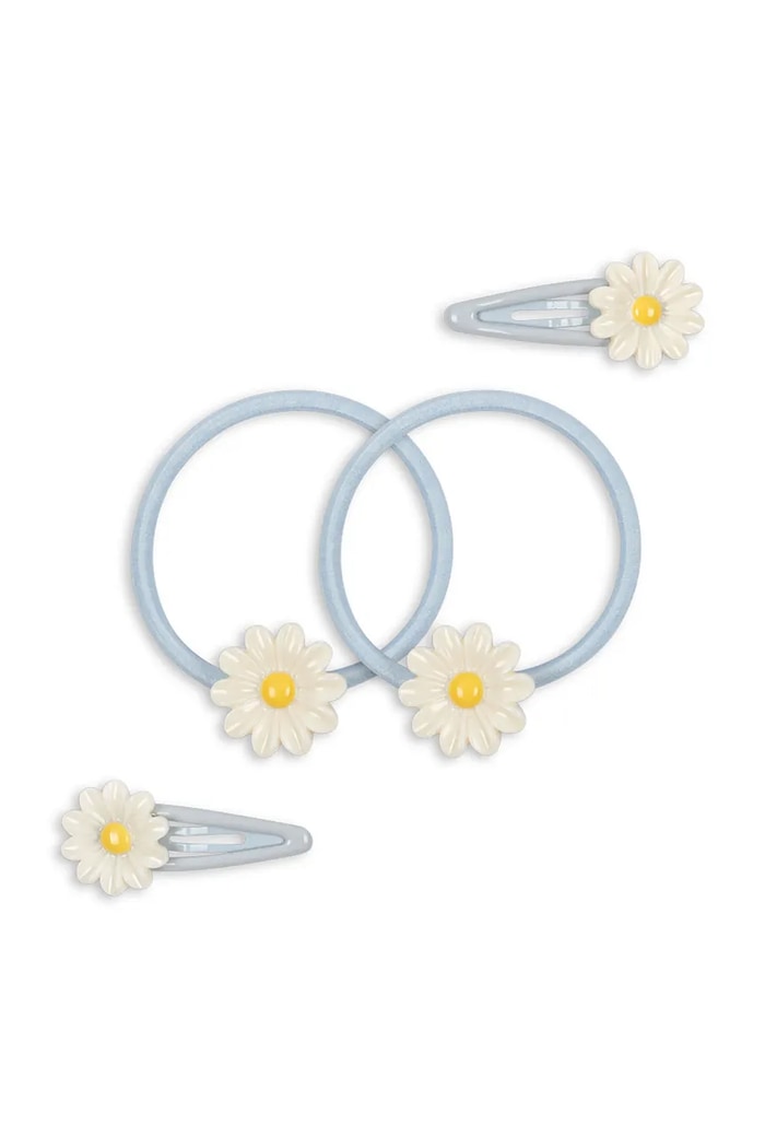 Konges Sløjd detské gumičky do vlasov DAISY HAIR ACCESSORIES 4-pak KS104613.PPY2 modrá SS26