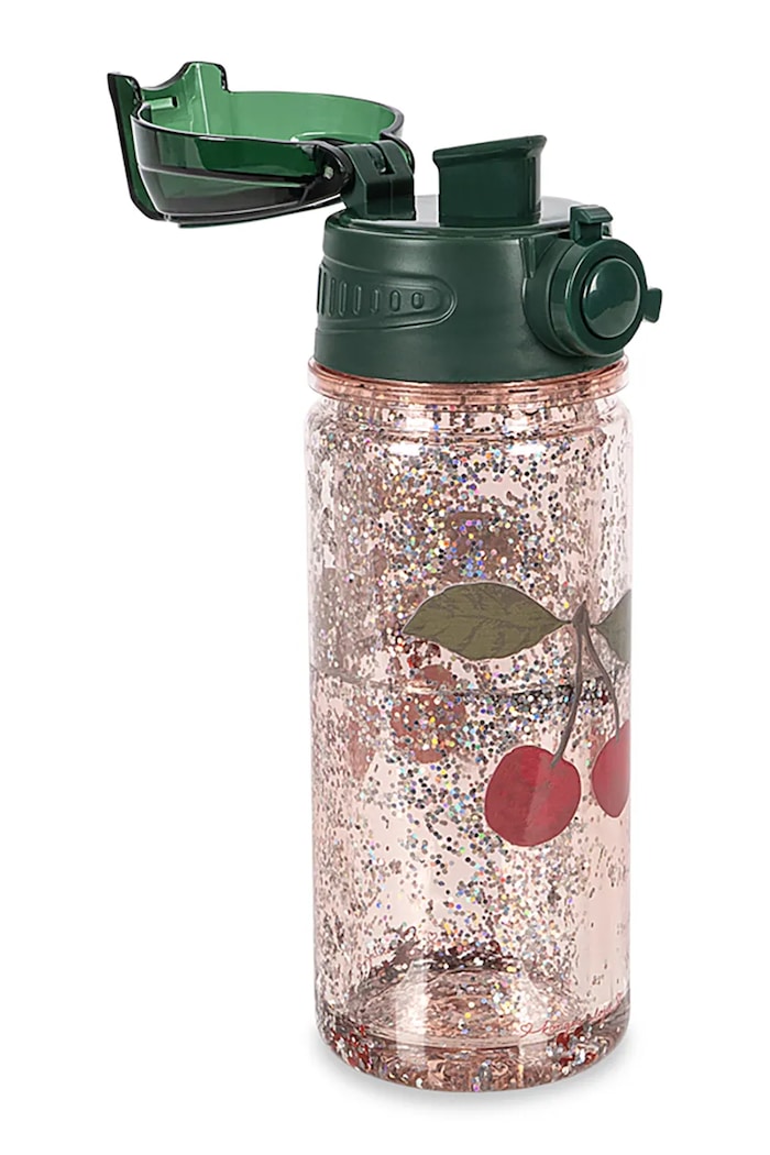 Dievča Konges Sløjd detská fľaša na vodu GLITTER BOTTLE KS103026.PPY2 ružová