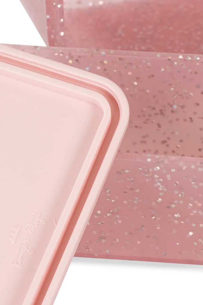 Konges Sløjd detský obedár LUNCH BOX GLITTER KS105456.PPY2 ružová