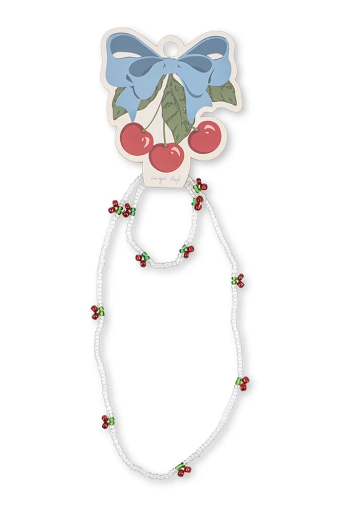 Konges Sløjd set de bijuterii pentru copii PEARLY CHERRY NECKLACE AND BRACELET SET multicolor KS105517.PPY2