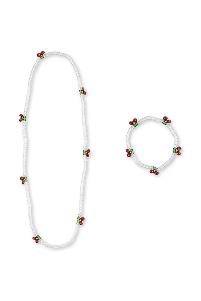 Konges Sløjd set de bijuterii pentru copii PEARLY CHERRY NECKLACE AND BRACELET SET KS105517.PPY2 multicolor SS26