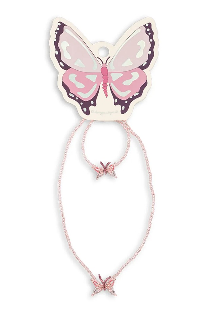 Konges Sløjd gyerek BUTTERFLY NECKLACE AND BRACELET SET rózsaszín KS105301.PPY2