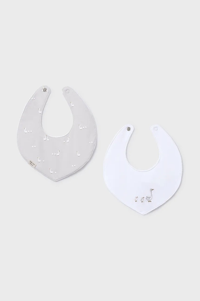 Mayoral Newborn śliniak niemowlęcy 2-pack 2-pack szary 9073.1A.Newborn.PPY2