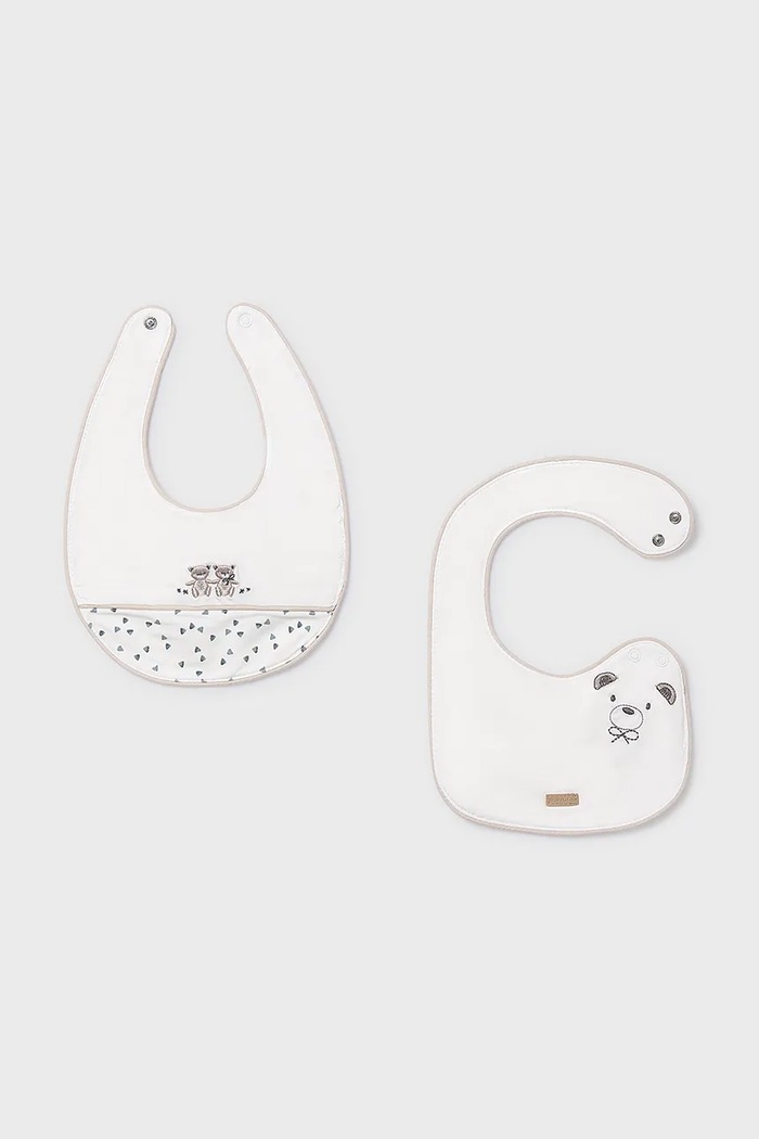 Βρεφική σαλιάρα Mayoral Newborn 2-pack 2-pack μπεζ 9074.1B.Newborn.PPY2