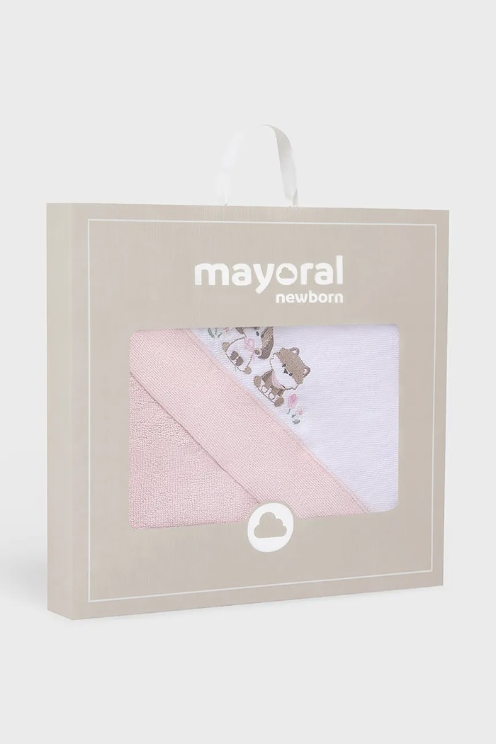 Παιδική βαμβακερή πετσέτα Mayoral Newborn ροζ 9117.1A.Newborn.PPY2